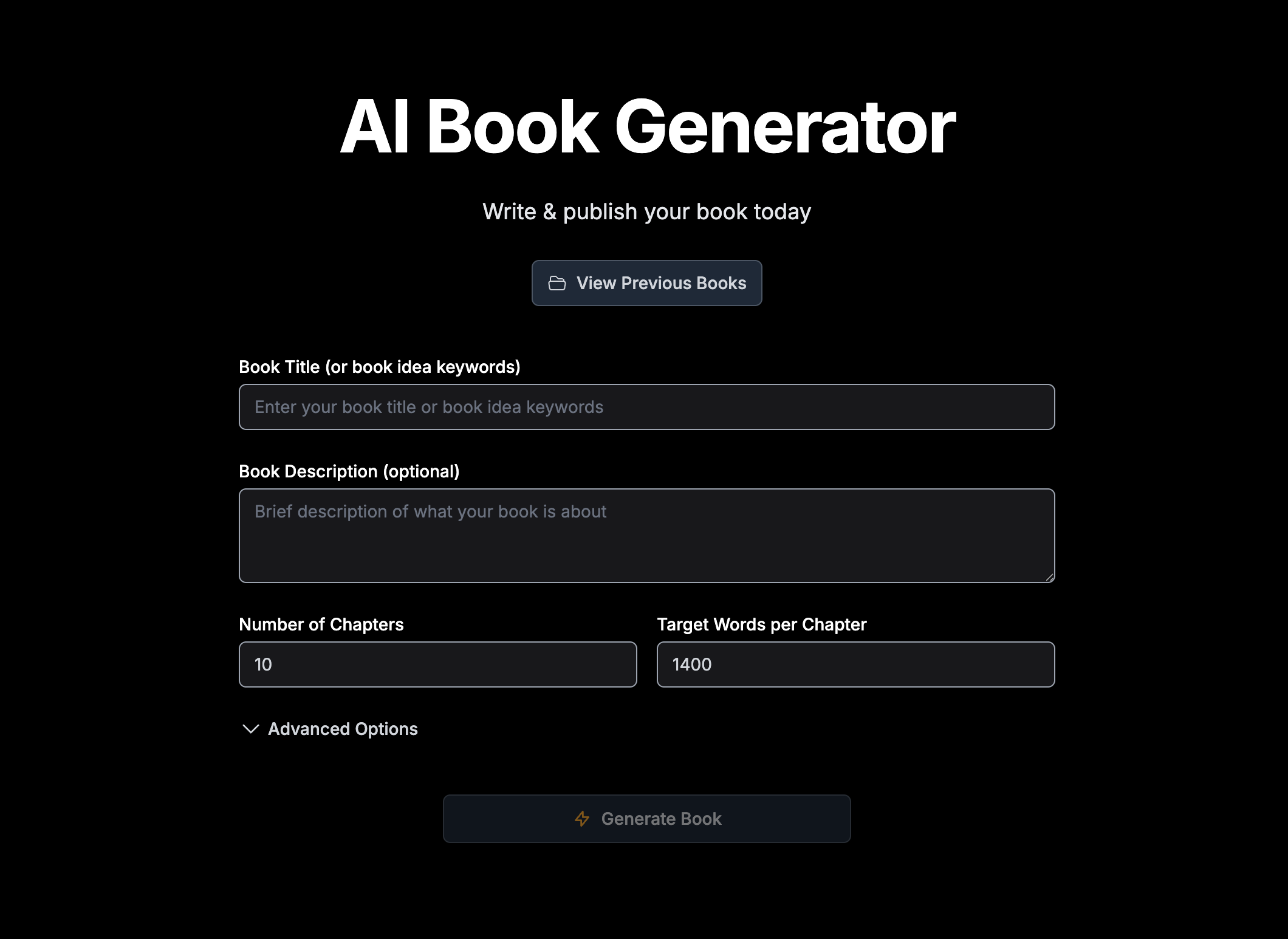 BooksGenerator.com screenshot