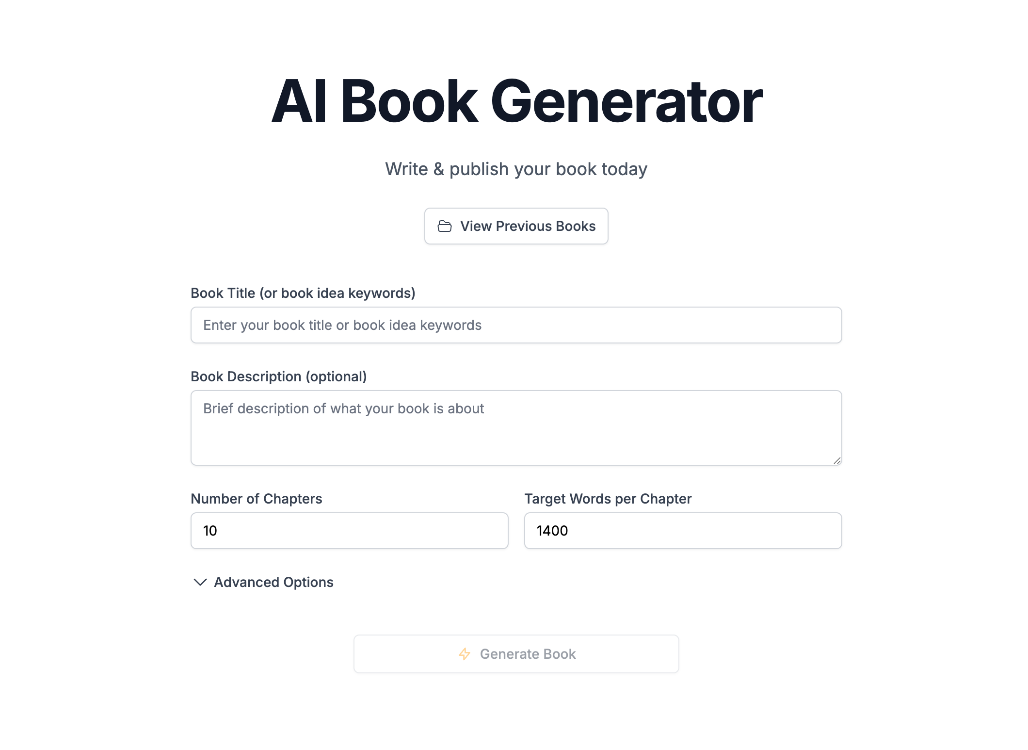 BooksGenerator.com screenshot